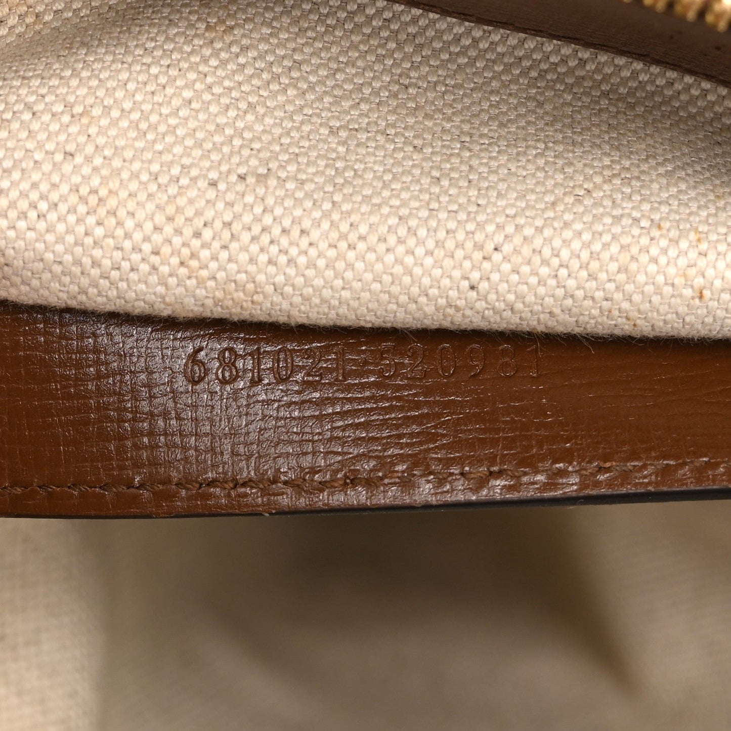 GG Supreme Monogram Azalea Calfskin Retro Interlocking G Flat Messenger Bag Beige Ebony Brown Sugar