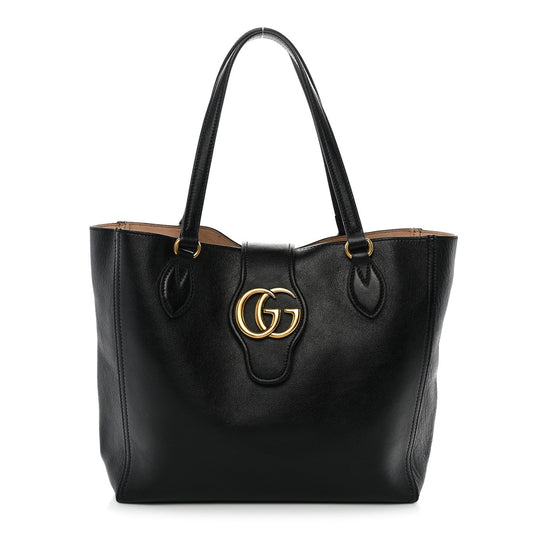 New Sakai Calfskin Lux Small Dahlia Tote Black