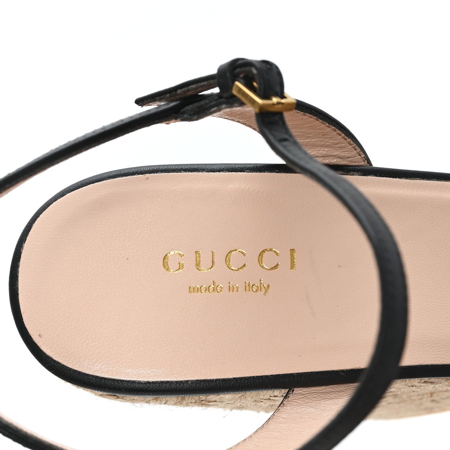 Nappa Matelasse GG Marmont Slingback Platform 45/130mm Espadrille Wedges 39.5 Black