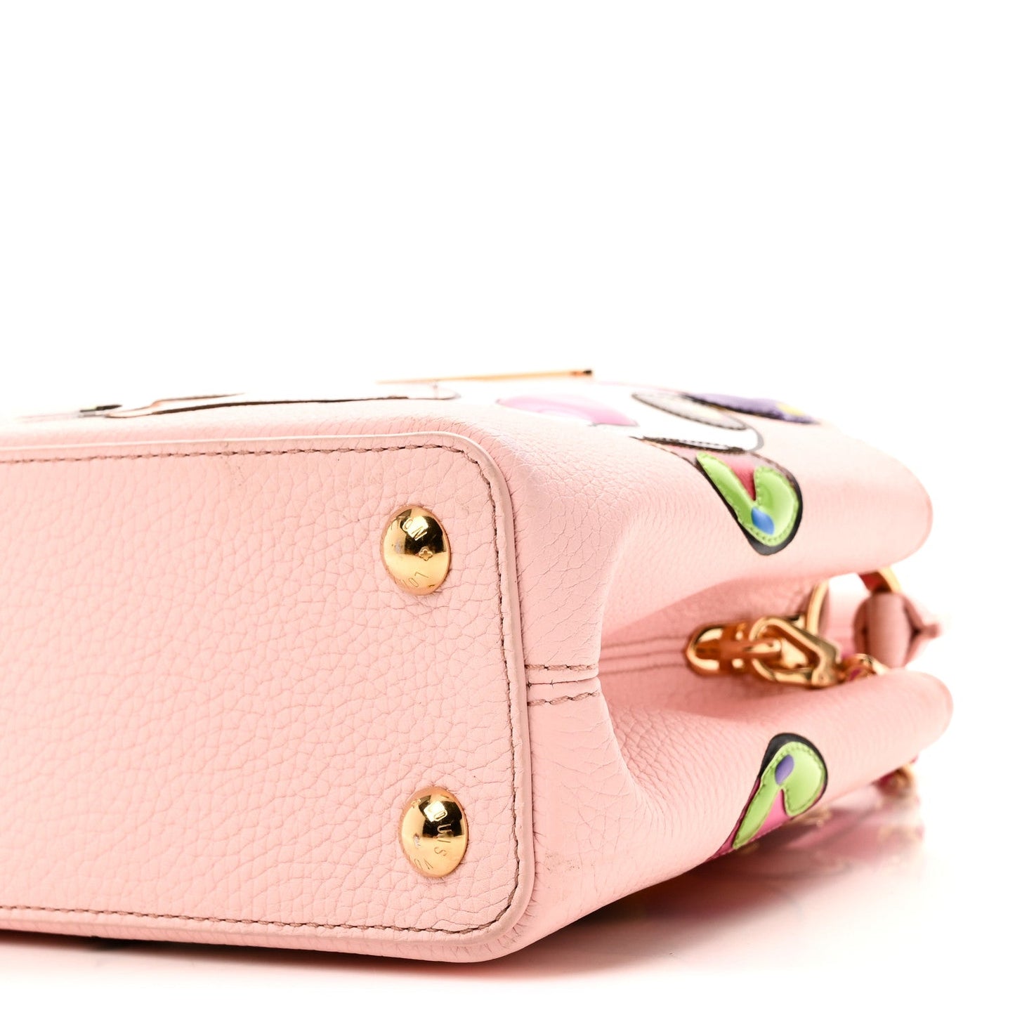 LV X TM Taurillon Superflat Panda Capucines BB Opal Pink