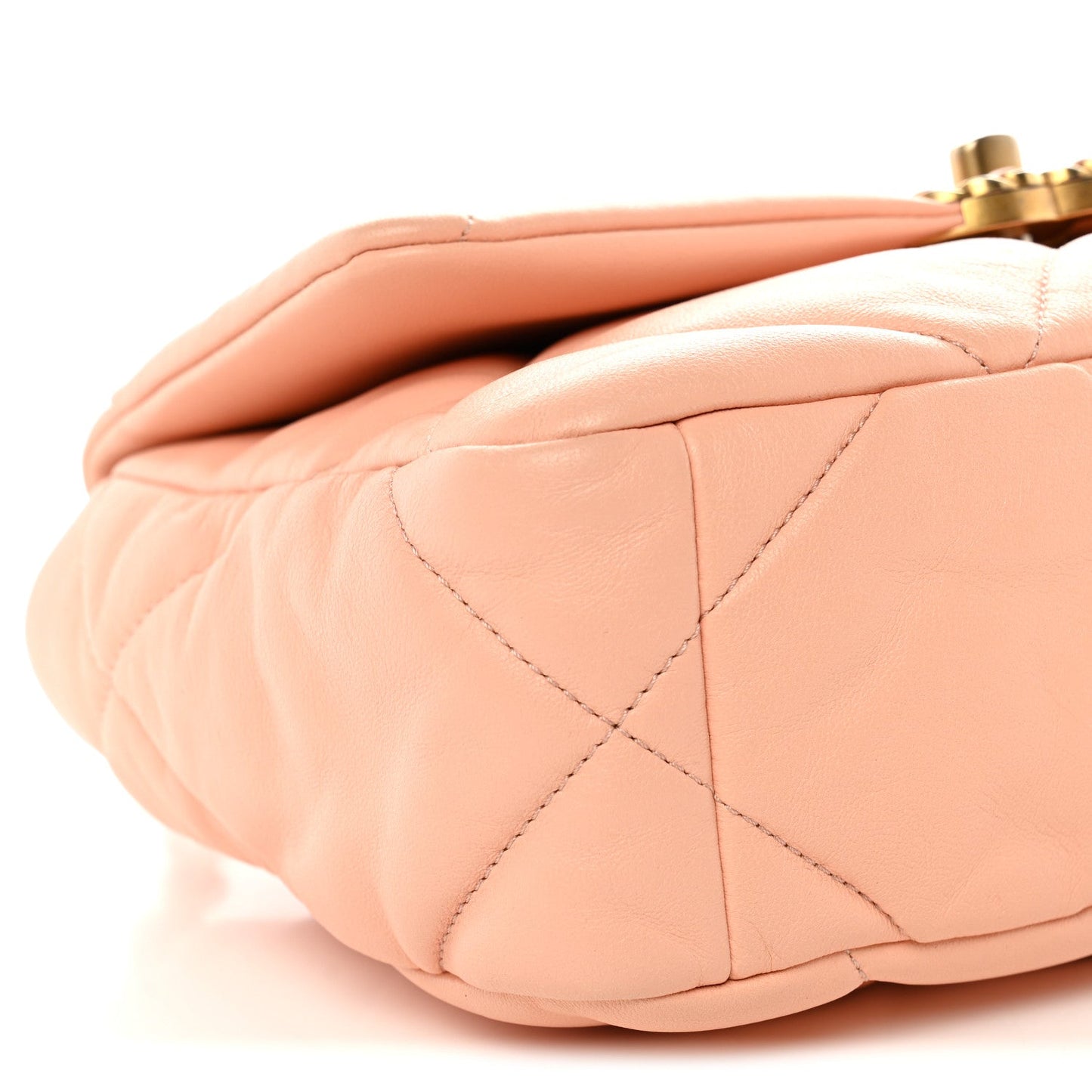 Goatskin Quilted Medium Chanel 19 Flap Light Pink