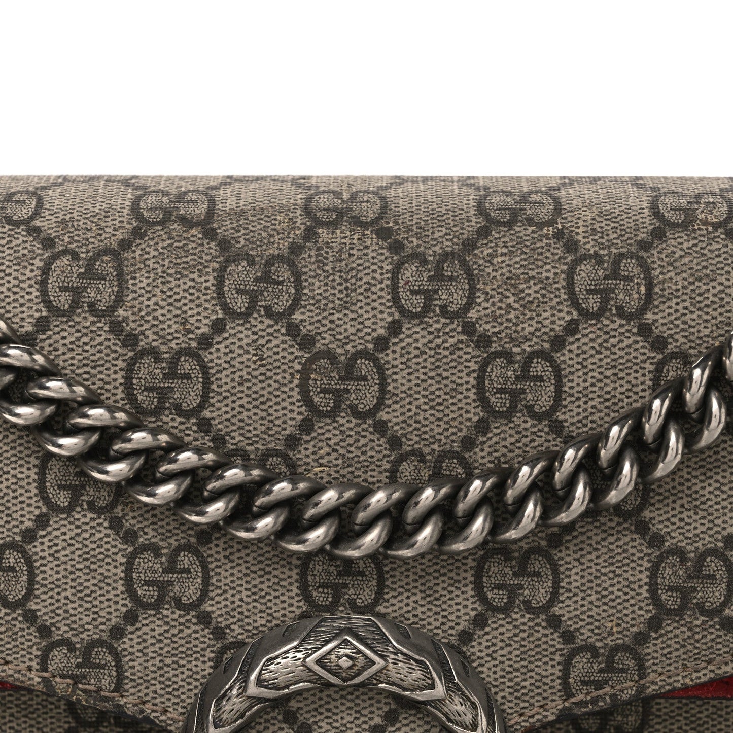 GG Supreme Monogram Small Dionysus Shoulder Bag Red