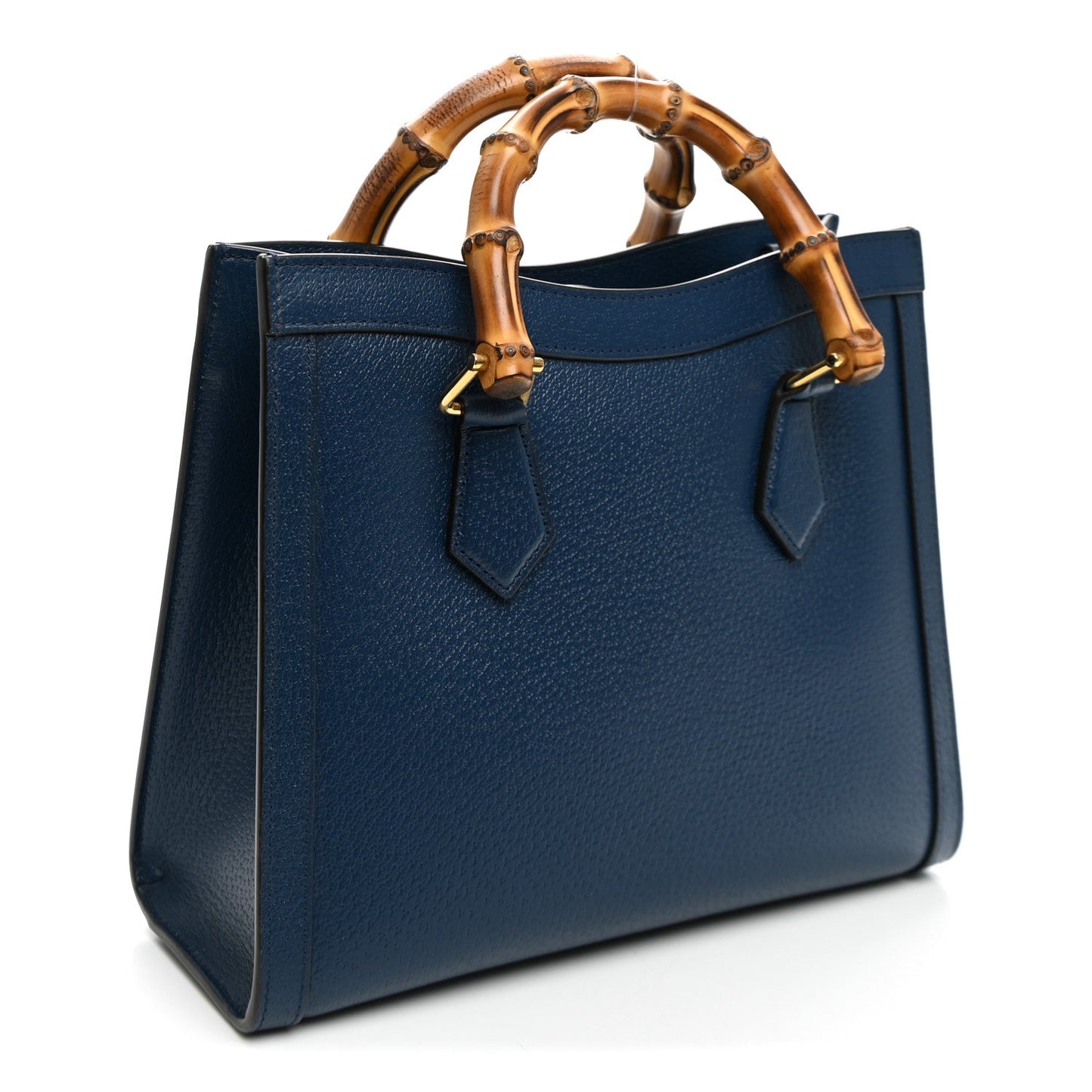 Textured Dollar Calfskin Web Small Diana Tote Bag Royal Crop