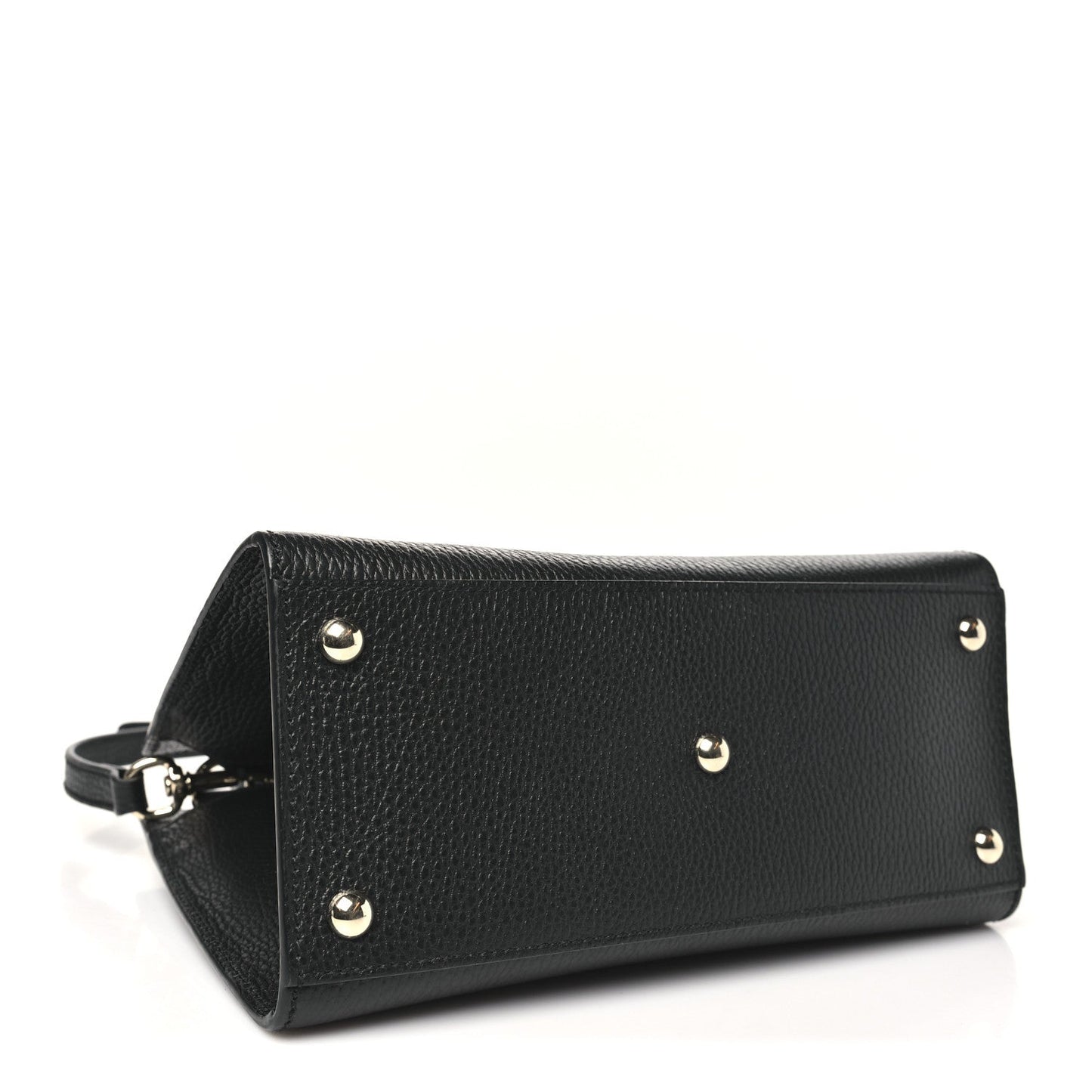 Dollar Calfskin Medium Soho Top Handle Satchel Black