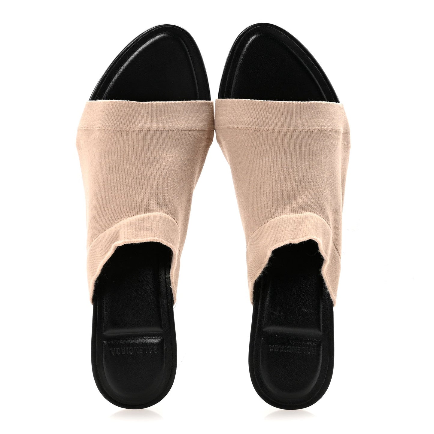 Stretch Knit Mule Sandal 37 Beige