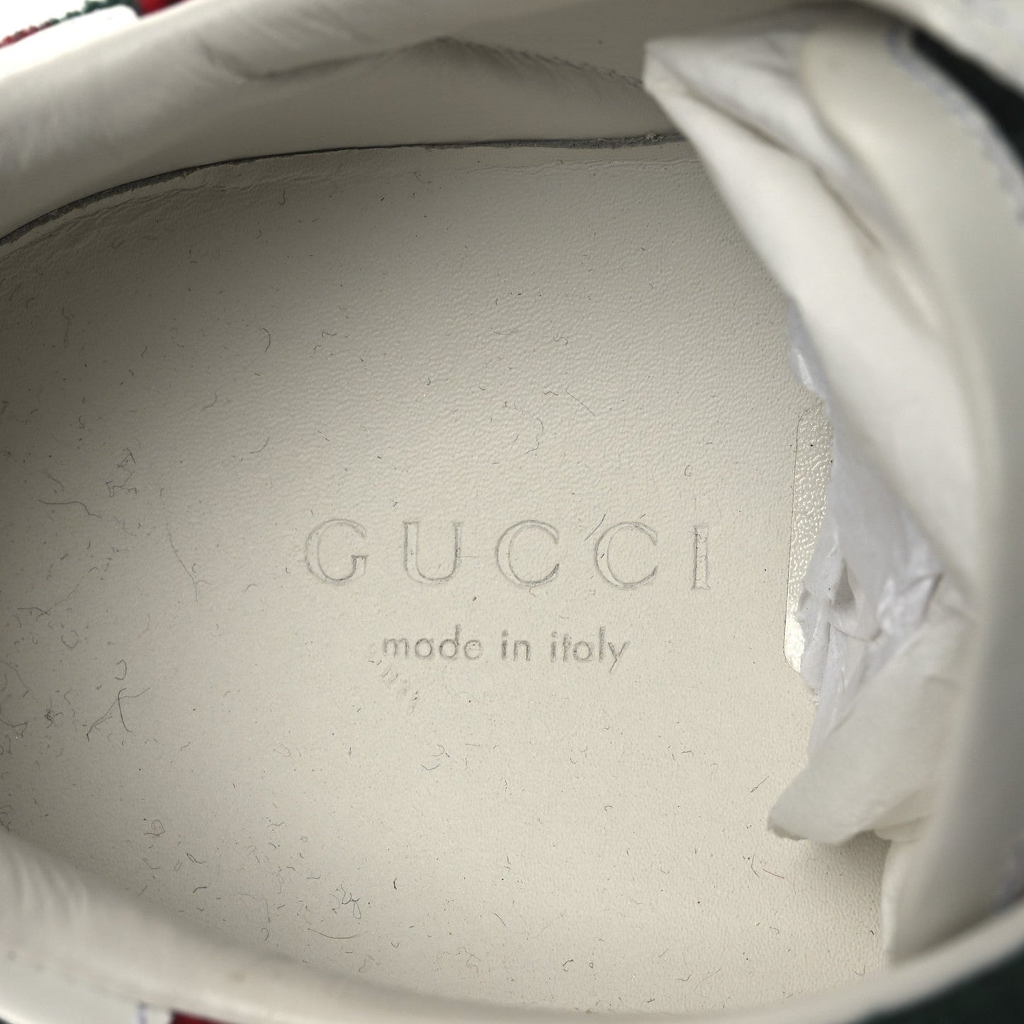 Terry Cloth GG Monogram Web Womens Ace Sneakers 36 Green Red