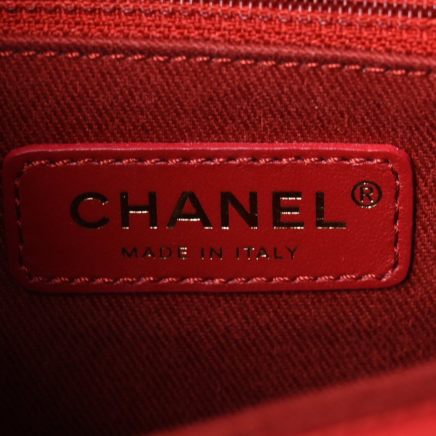 Caviar Chevron Quilted Mini Coco Handle Flap Red