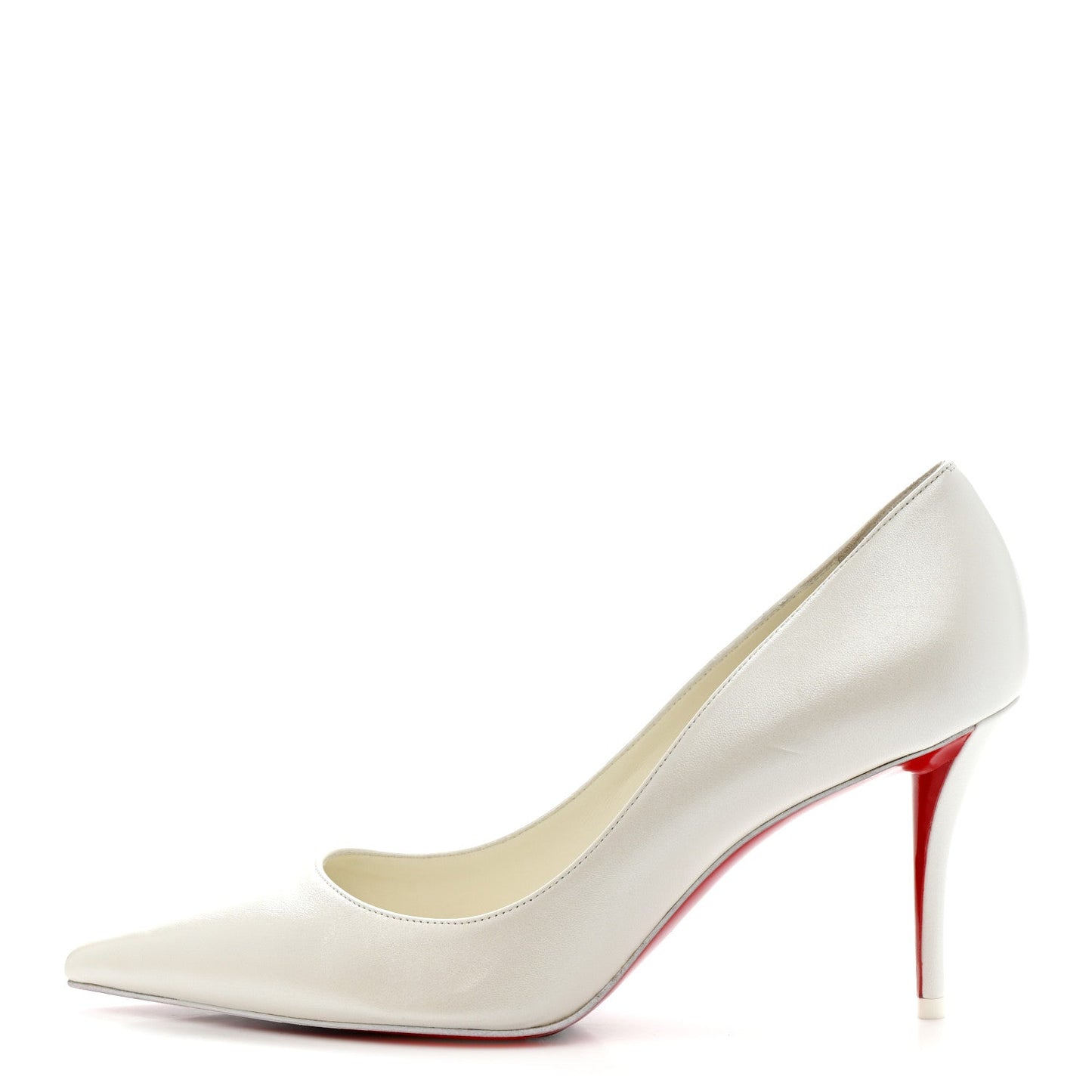 Pearlescent Nappa Miss Z 80 Pumps 38 Bianco