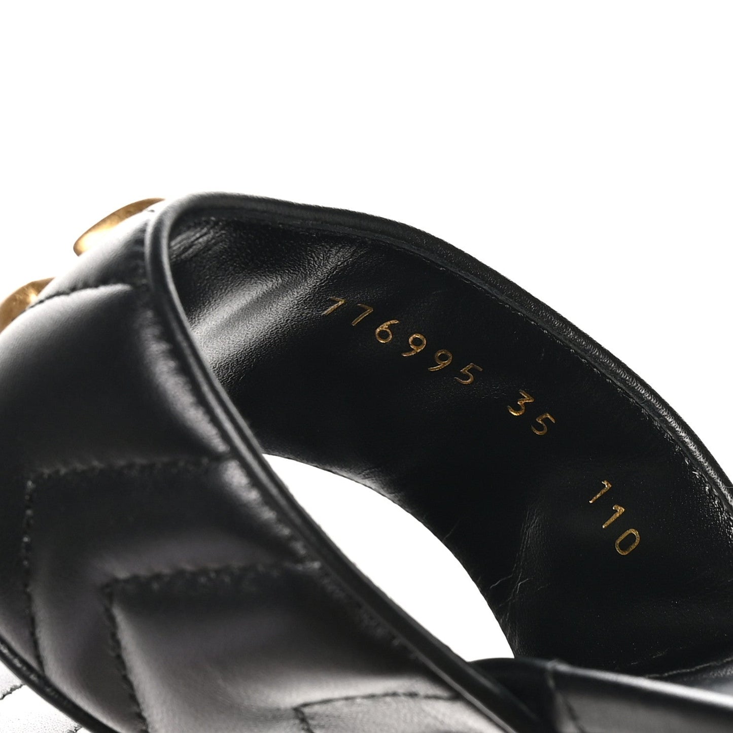 Nappa Charlotte Double G Marmont Thong Pumps 35 Black 35 Mystic White