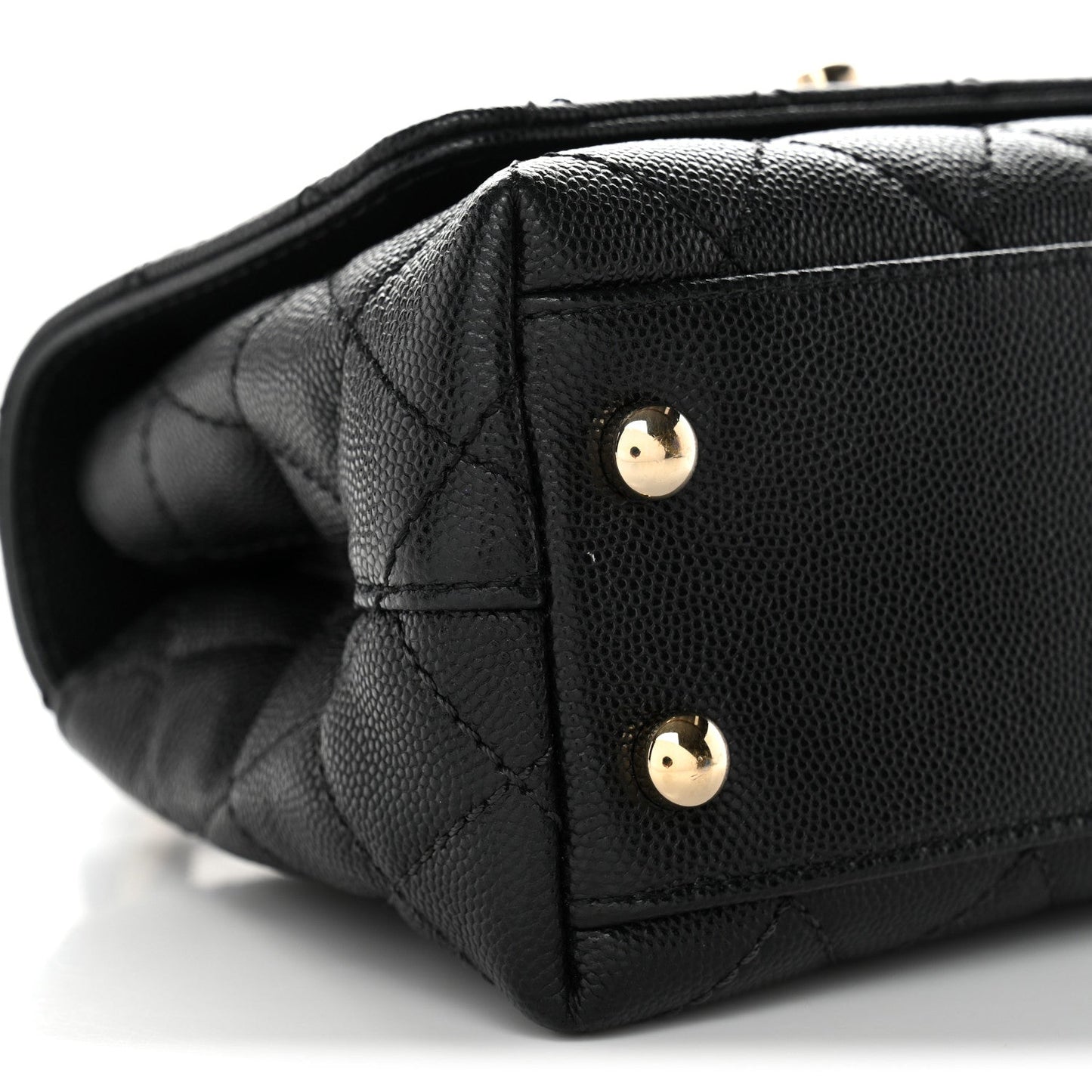 Caviar Quilted Extra Mini Coco Handle Flap Black