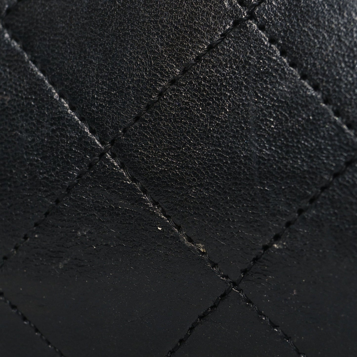 Lambskin Quilted Small Double Flap Black