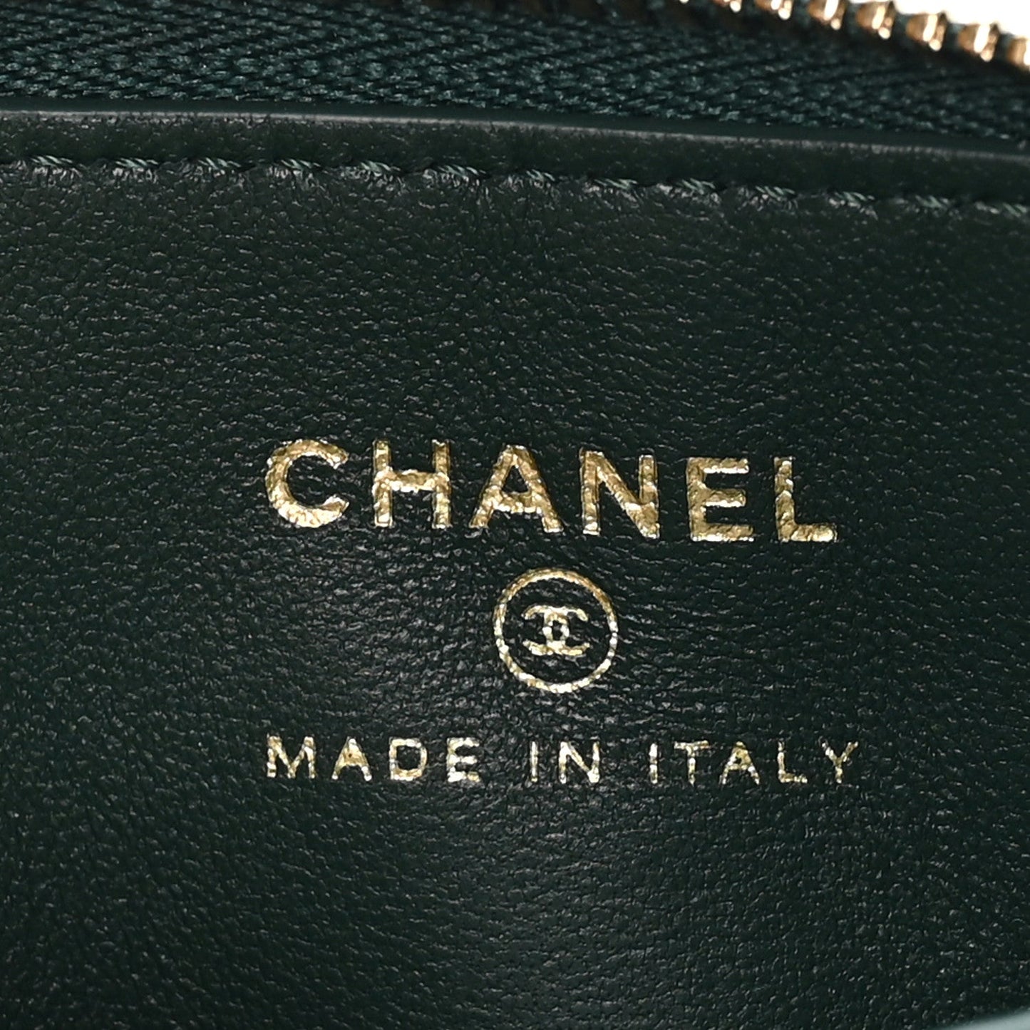 Calfskin Crocodile Embossed Crococo Zip Coin Purse Emerald