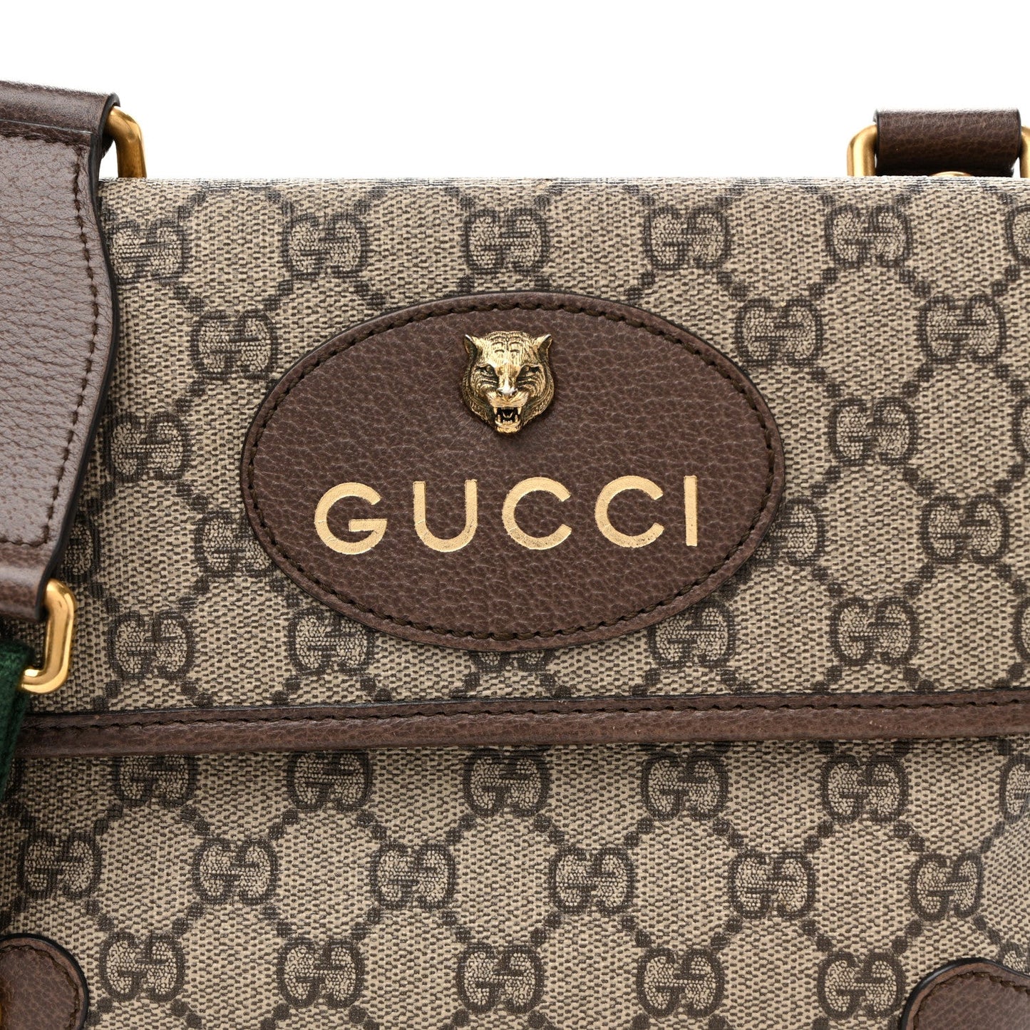 GG Supreme Monogram Web Small Neo Vintage Double Flap Messenger Bag  Beige New Acero