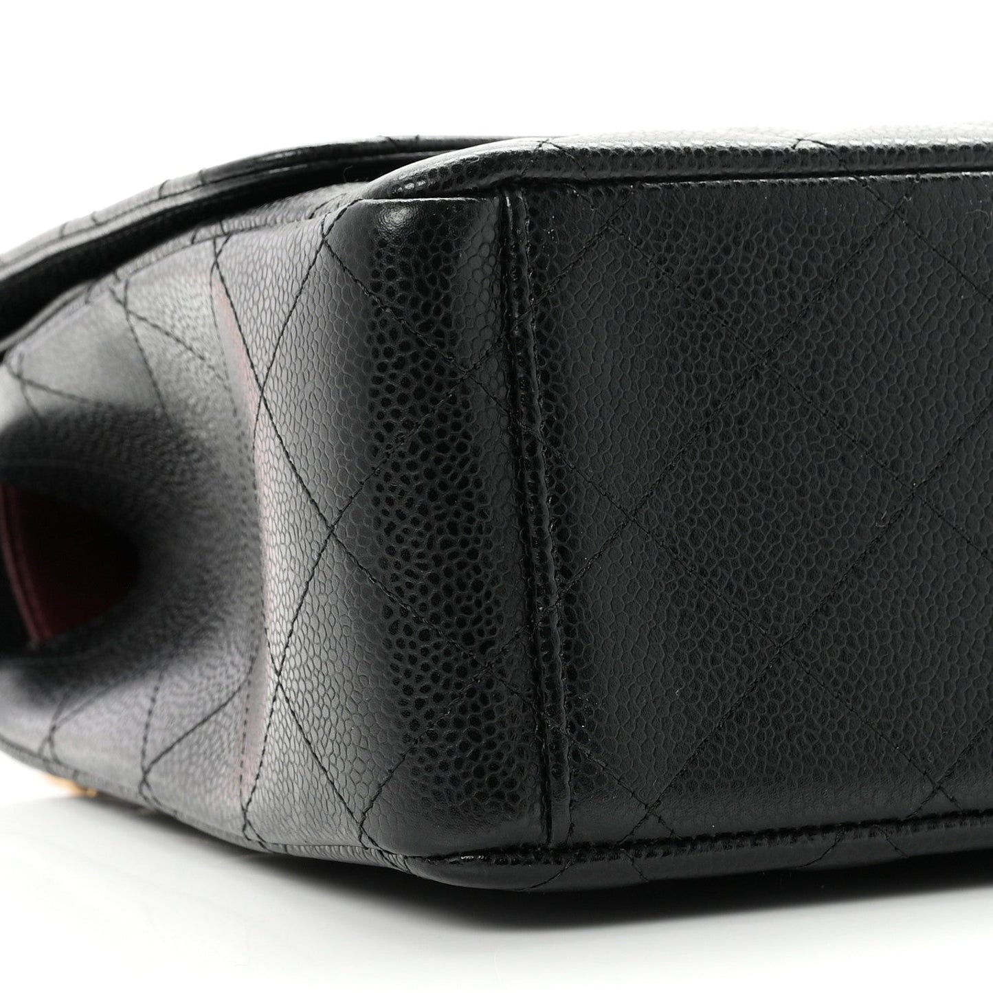 Caviar Quilted Maxi Double Flap Black
