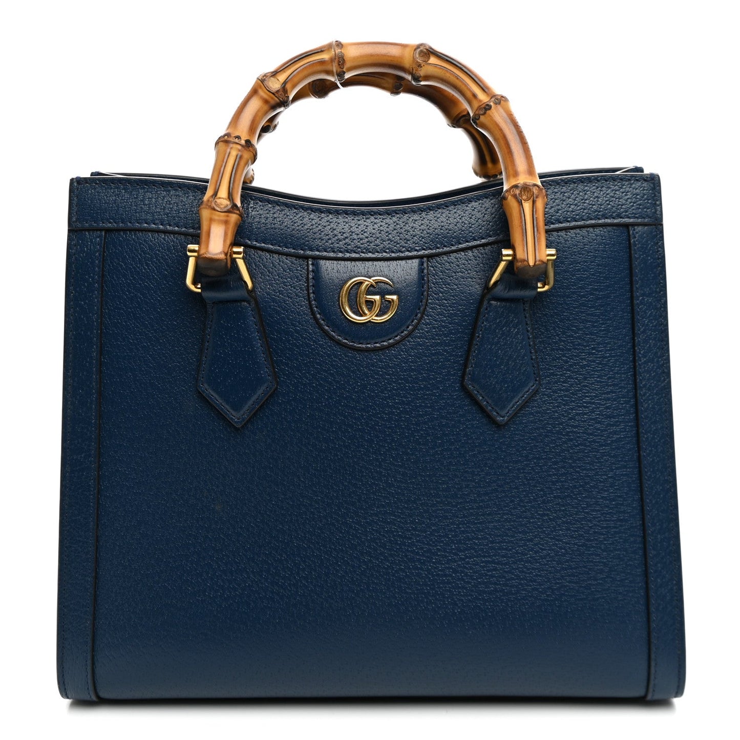 Textured Dollar Calfskin Web Small Diana Tote Bag Royal Crop