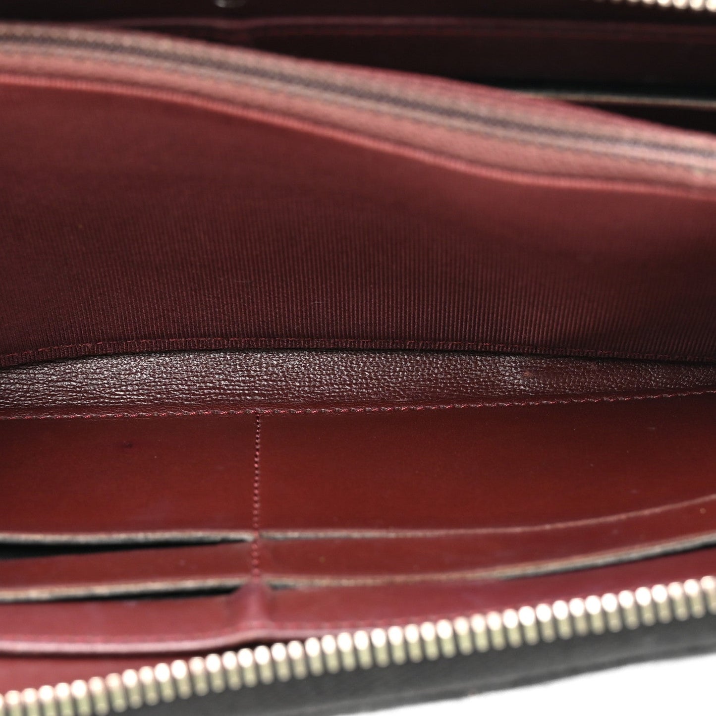 Lambskin Quilted Large Gusset Zip Around Wallet Black