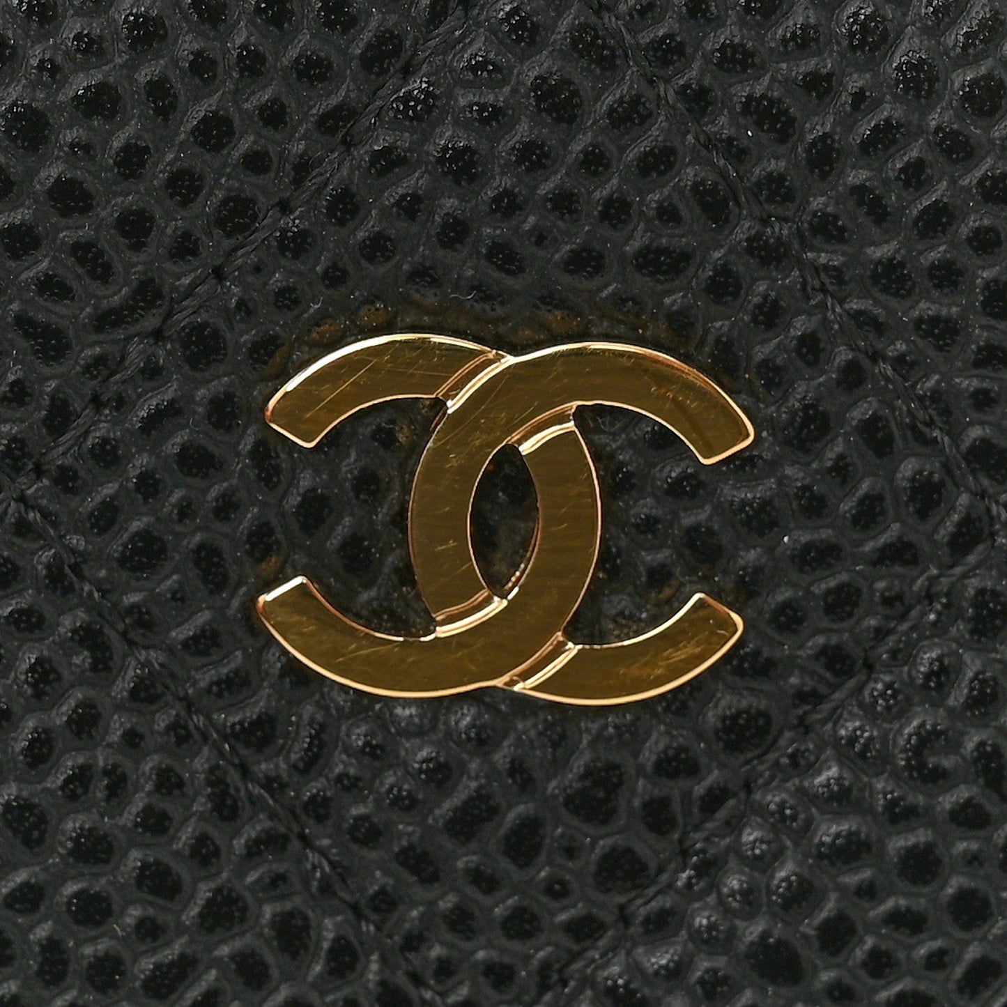 Caviar Quilted Card Holder Black