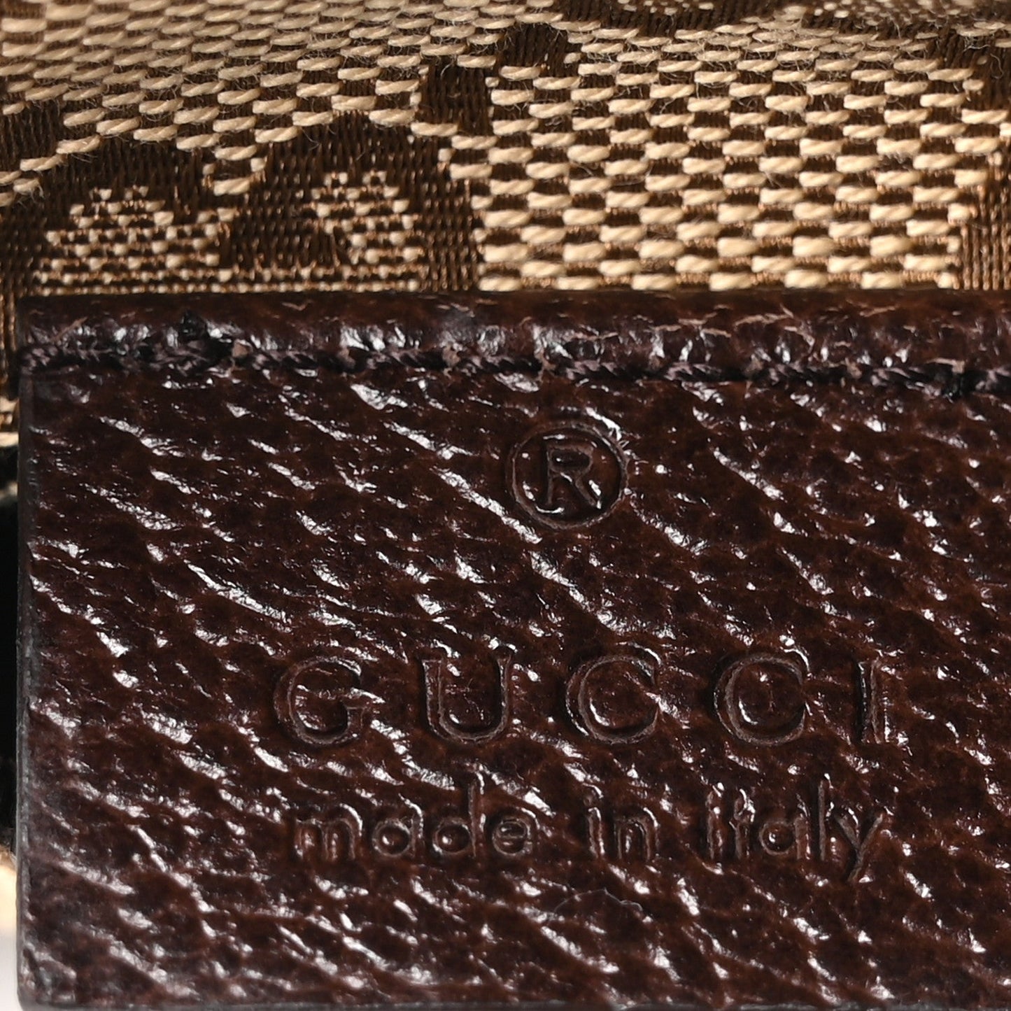 Monogram Web Belt Bag Dark Brown