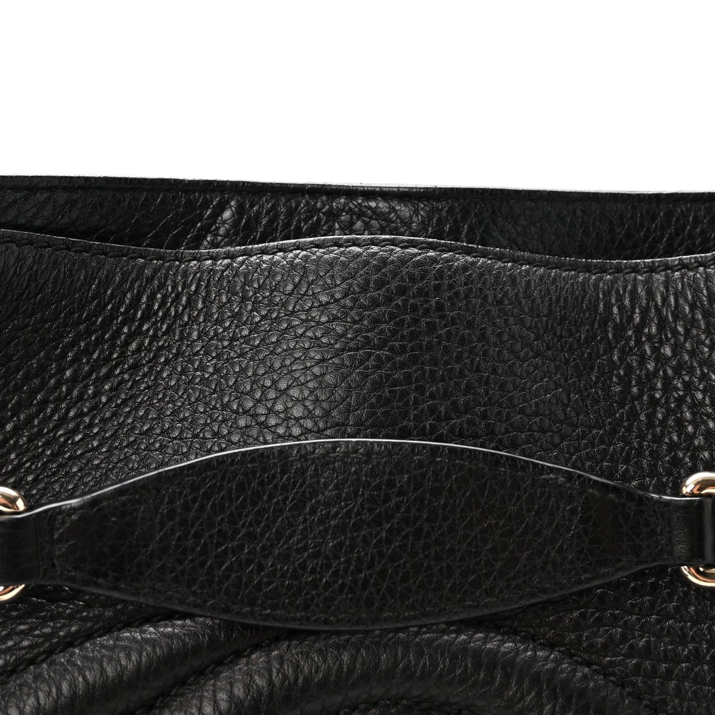 Pebbled Calfskin Medium Soho Chain Shoulder Bag Black