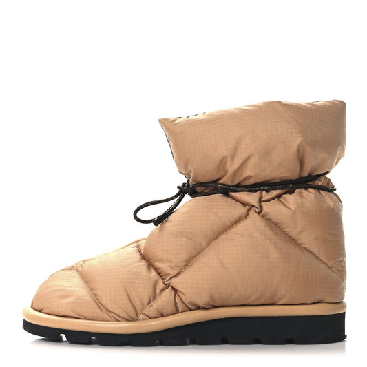 Nylon Monogram Pillow Comfort Ankle Boot 39 Beige