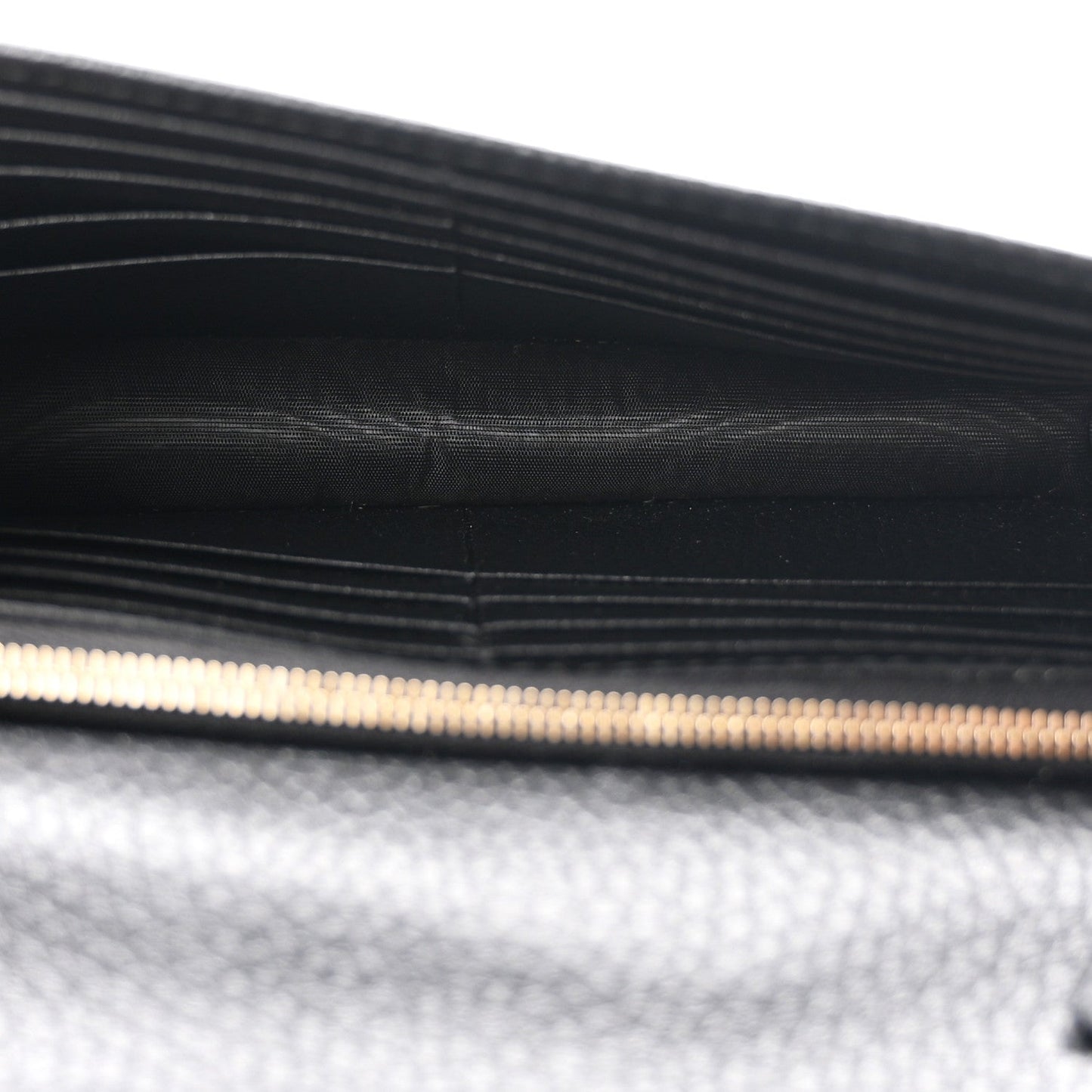 Dollar Calfskin Interlocking G Chain Wallet Black