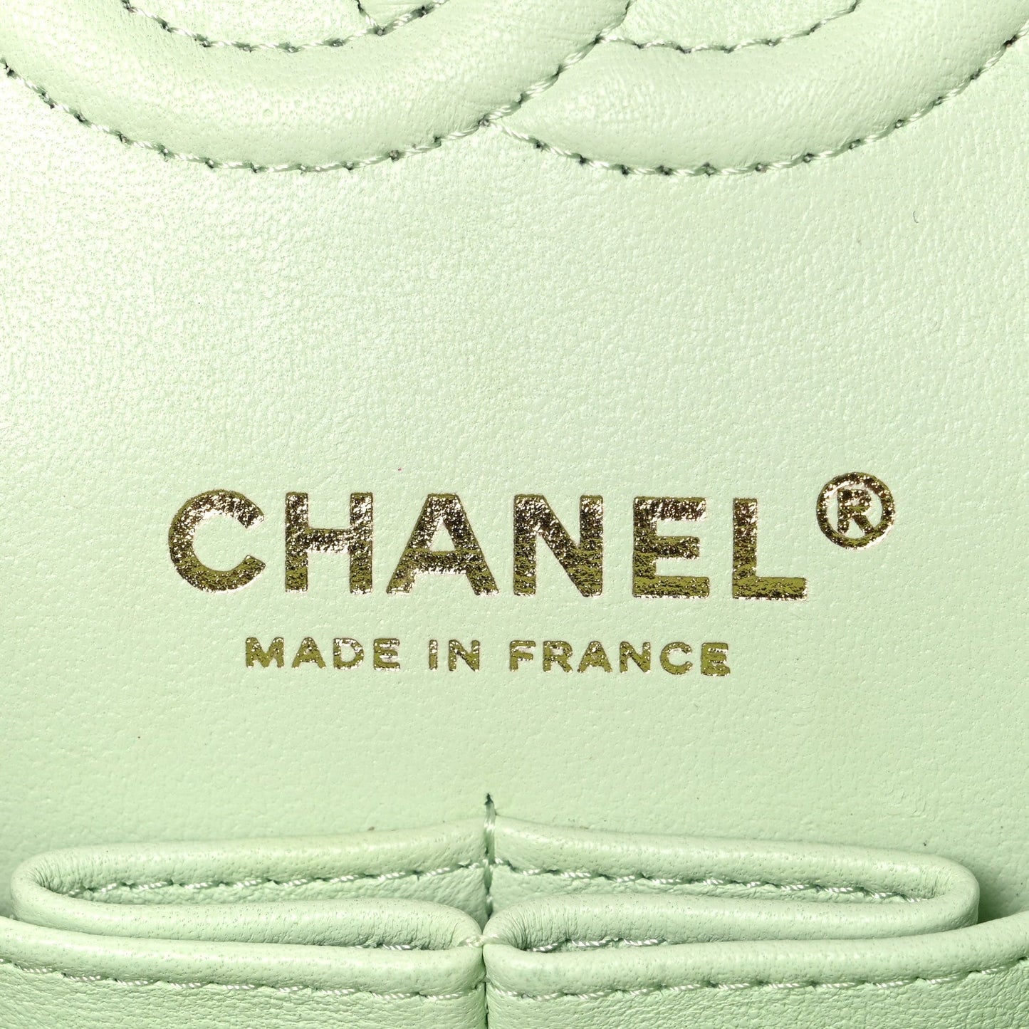 Caviar Quilted Small Double Flap Light Green