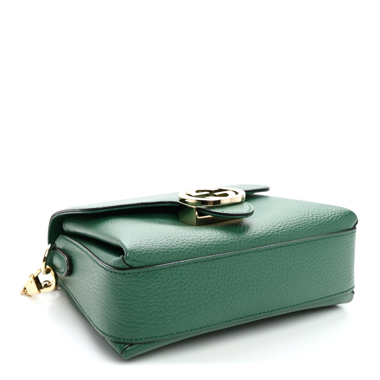 Dollar Calfskin Interlocking G Crossbody Bag Emerald