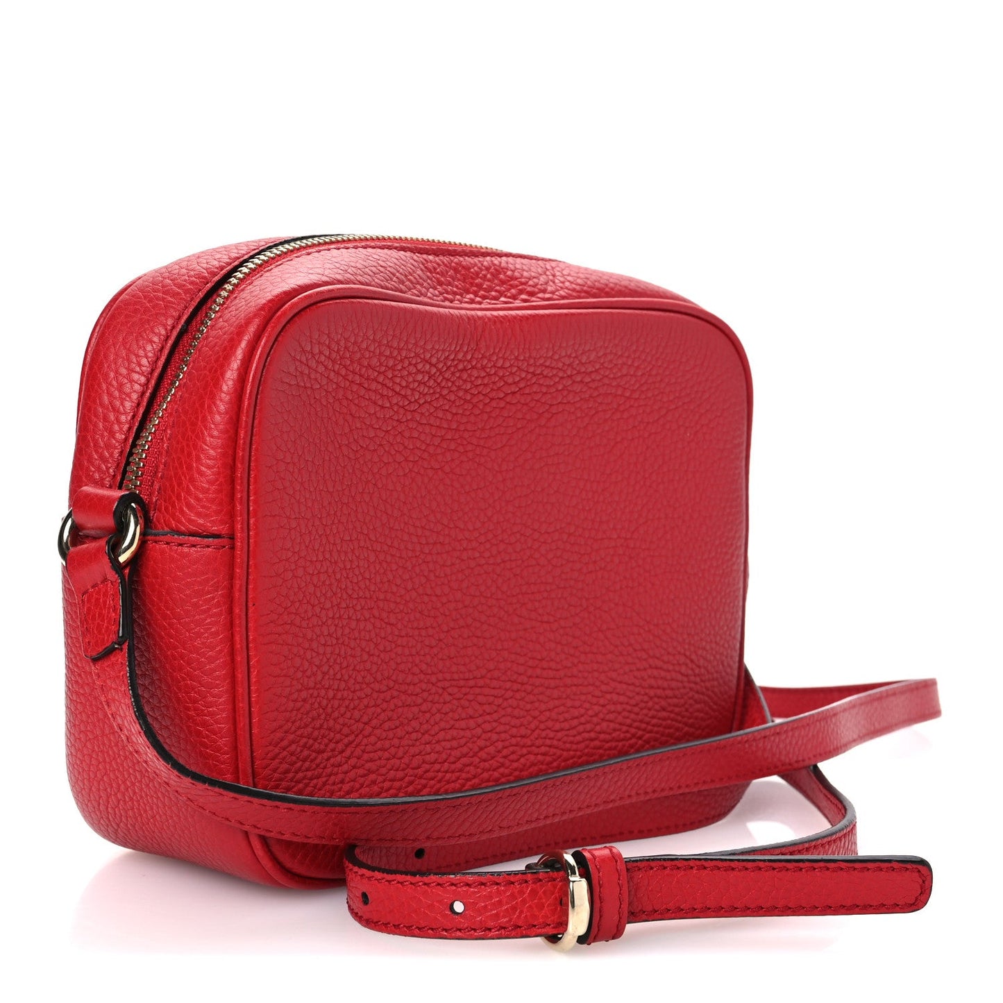 Pebbled Calfskin Small Soho Disco Bag Tabasco Red