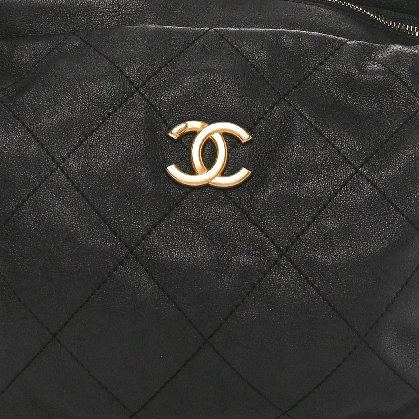 Calfskin Quilted Daily Hobo Black