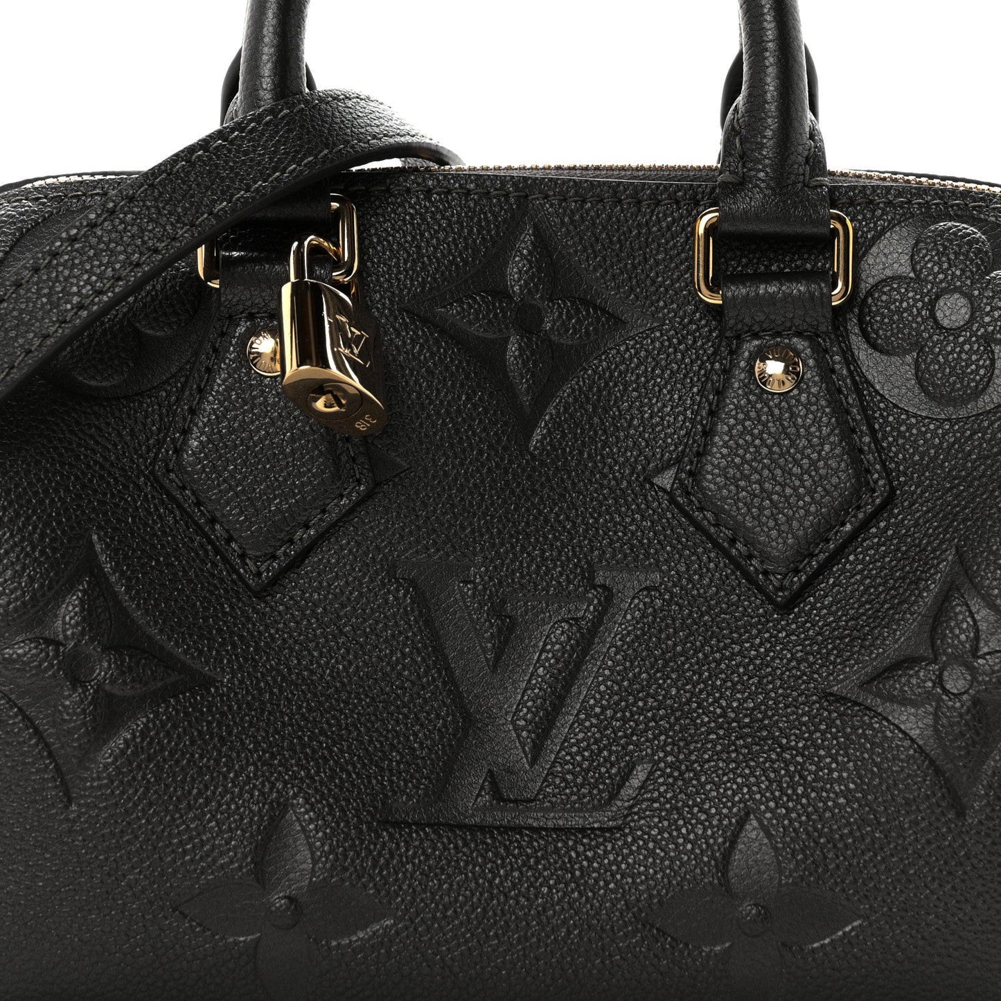 Shimmery Empreinte Monogram Giant Speedy Bandouliere 20  Gun Metal