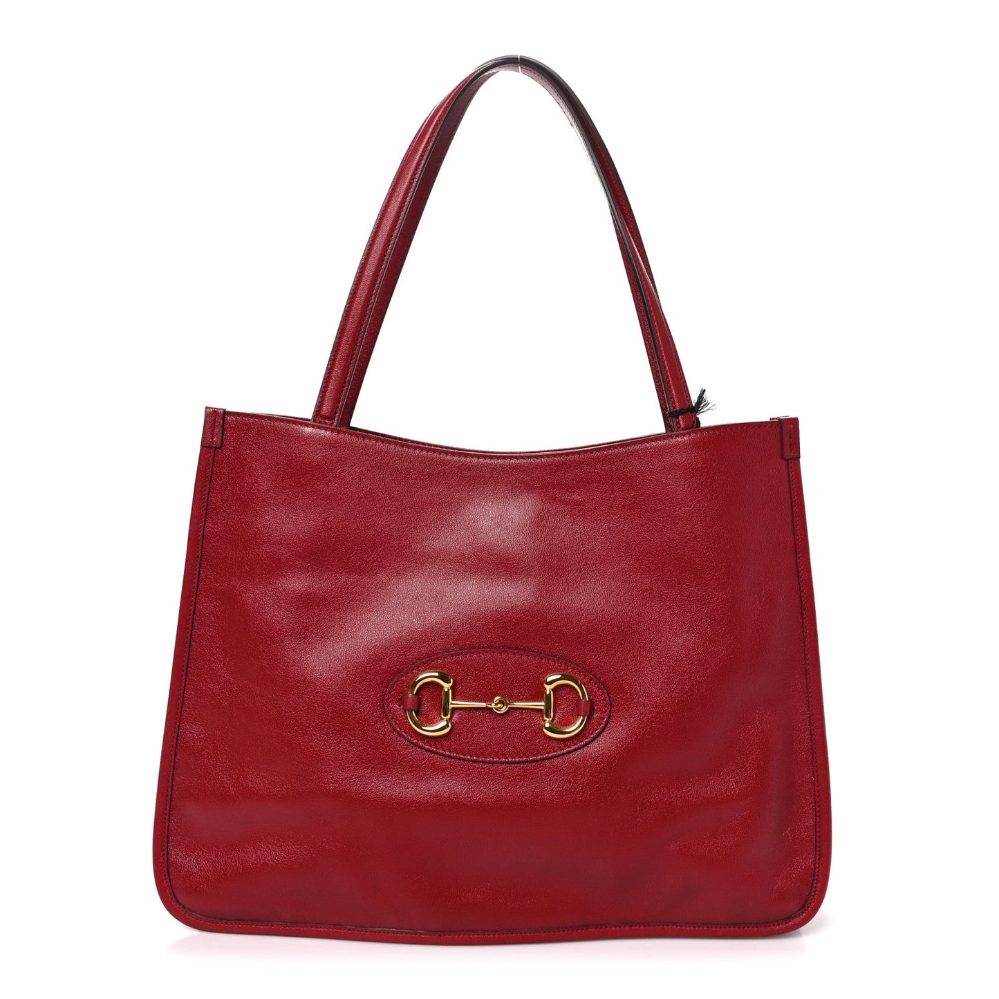 New Sakai Calfskin Lux Horsebit 1955 Tote Bag New Cherry Red