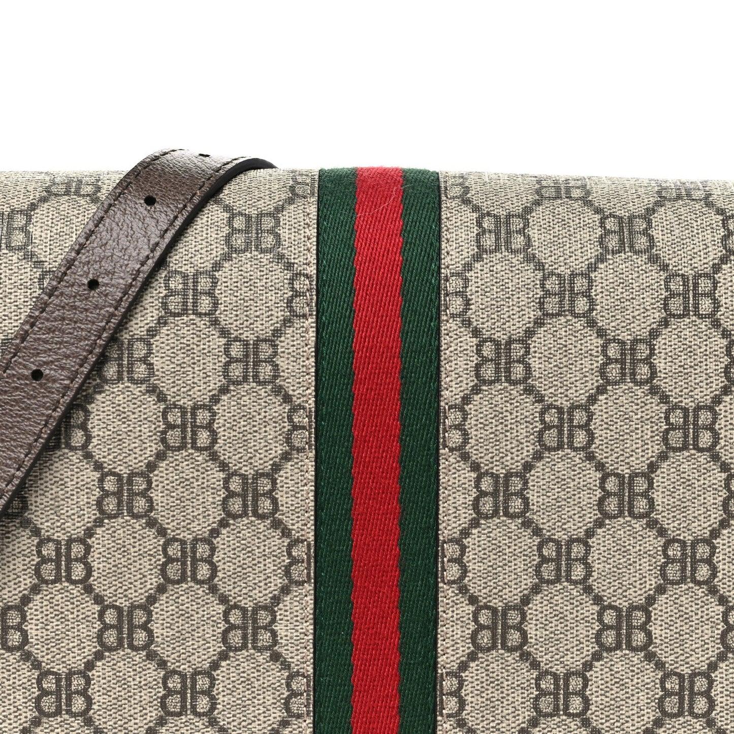 X  BB Supreme Monogram Web Small Ophidia Shoulder Bag Beige New Acero