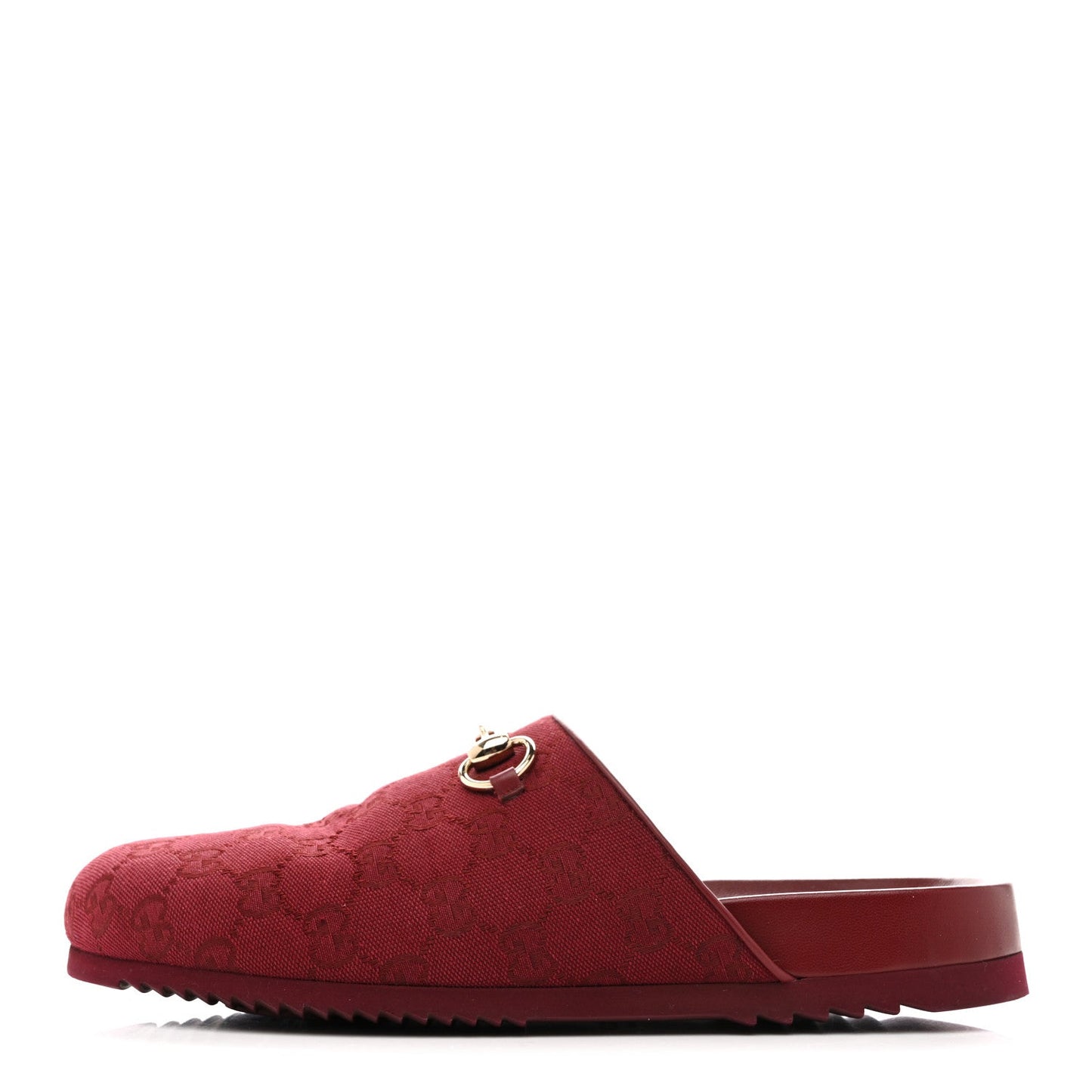 GG Supreme Monogram Womens Horsebit Slippers 41 Rosso Ancora