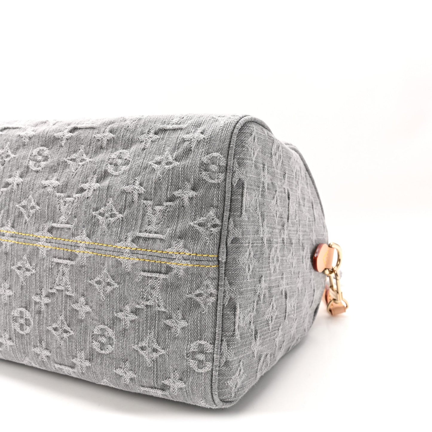 Monogram Denim Speedy Soft 30 Washed Gray