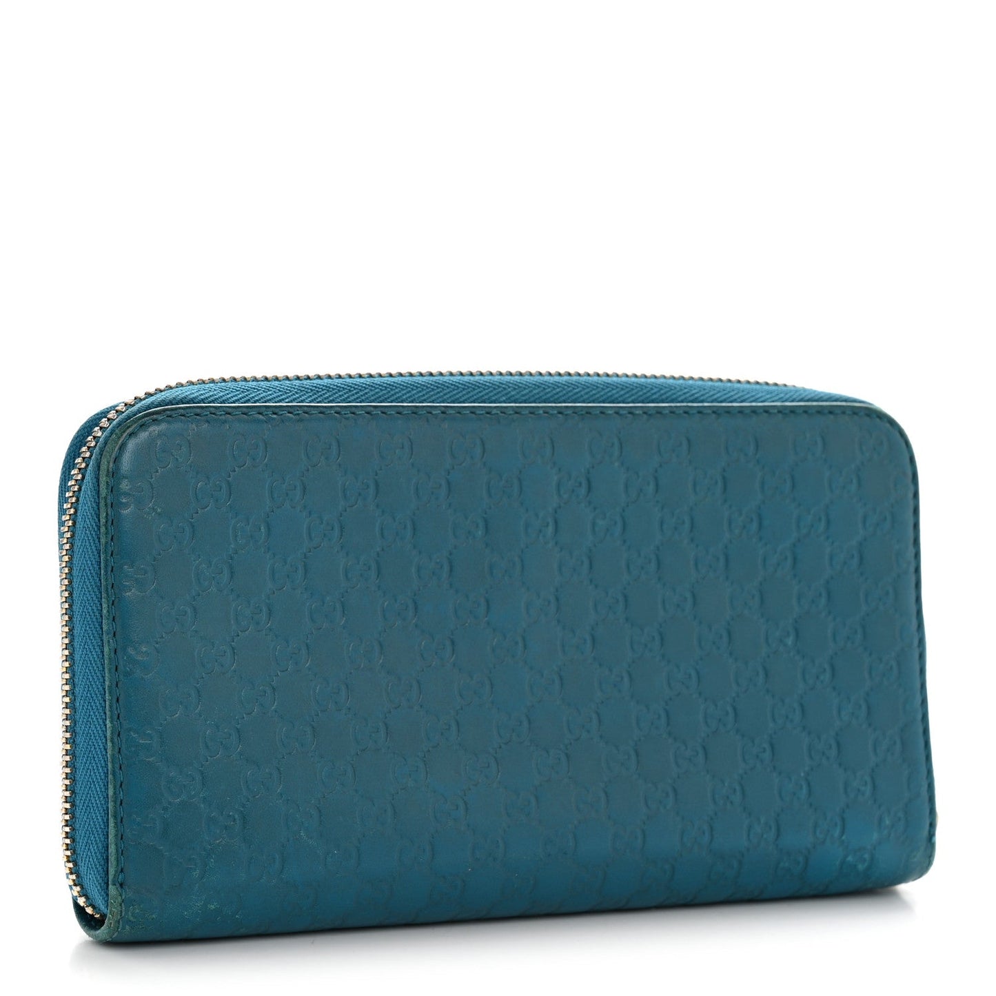 Microguccissima Zip Around Wallet Deep Cobalt