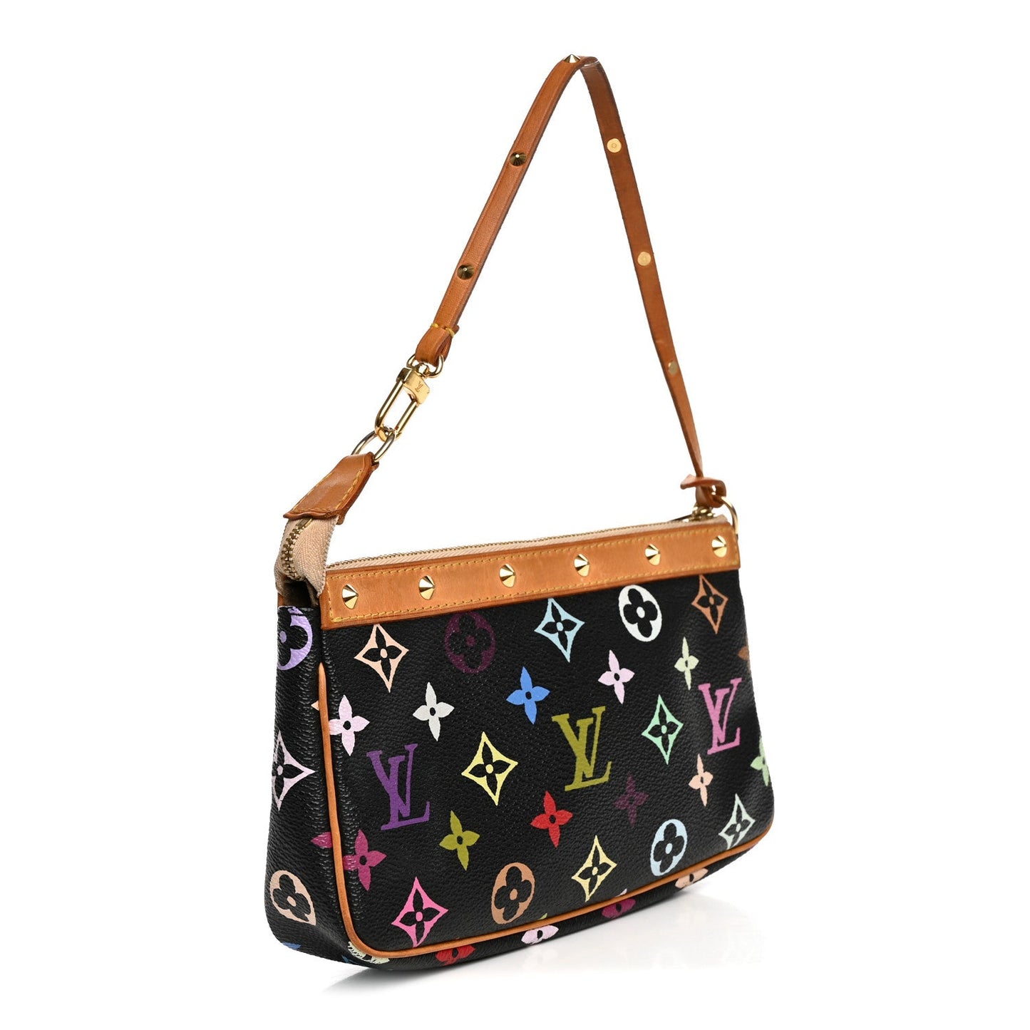 Monogram Multicolor Pochette Accessories Black