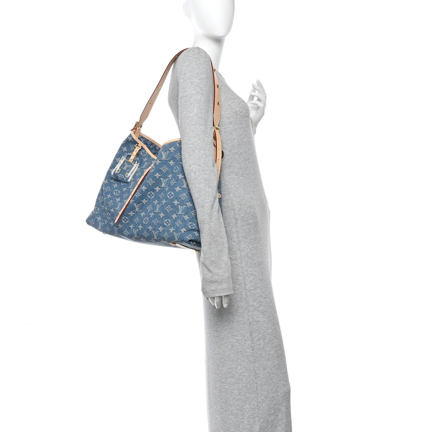 Monogram Denim CarryAll MM Blue