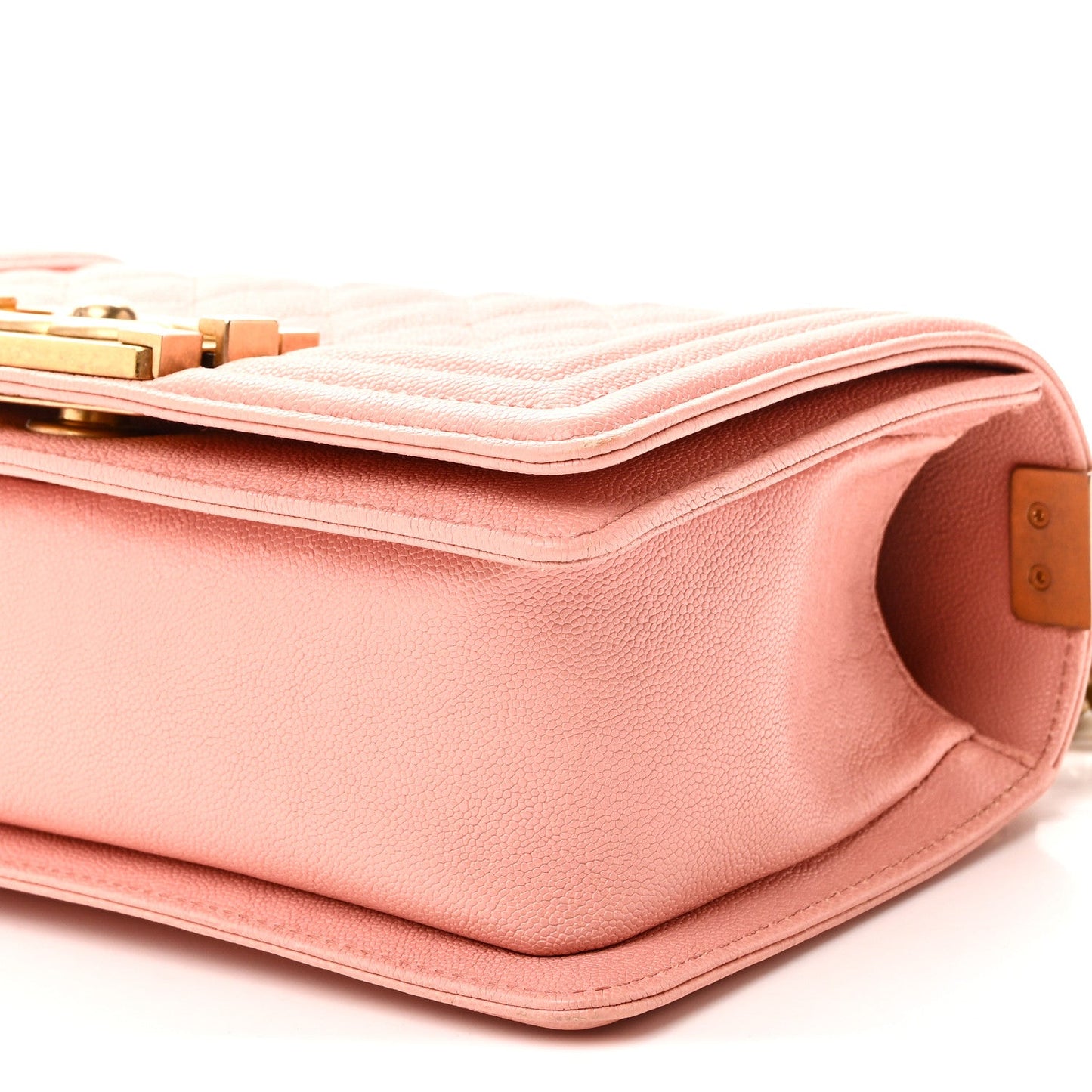 Caviar Quilted Small Boy Flap Pink
