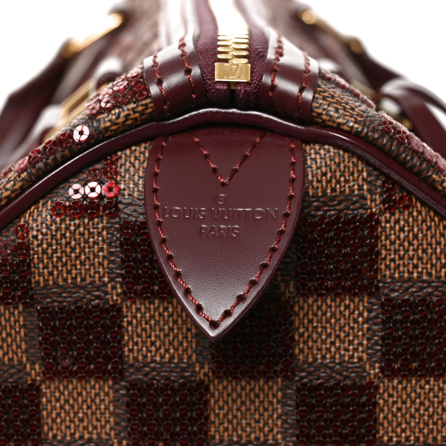 Damier Paillettes Speedy 30 Rouge