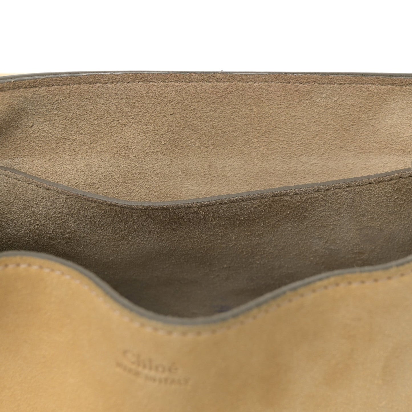Suede Smooth Calfskin Drew Shoulder Bag Milky Coffee