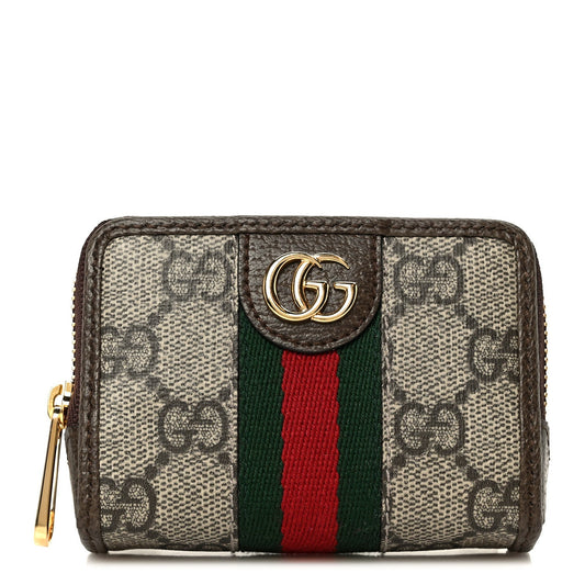 GG Supreme Monogram Web Ophidia Playing Card Case Beige New Acero