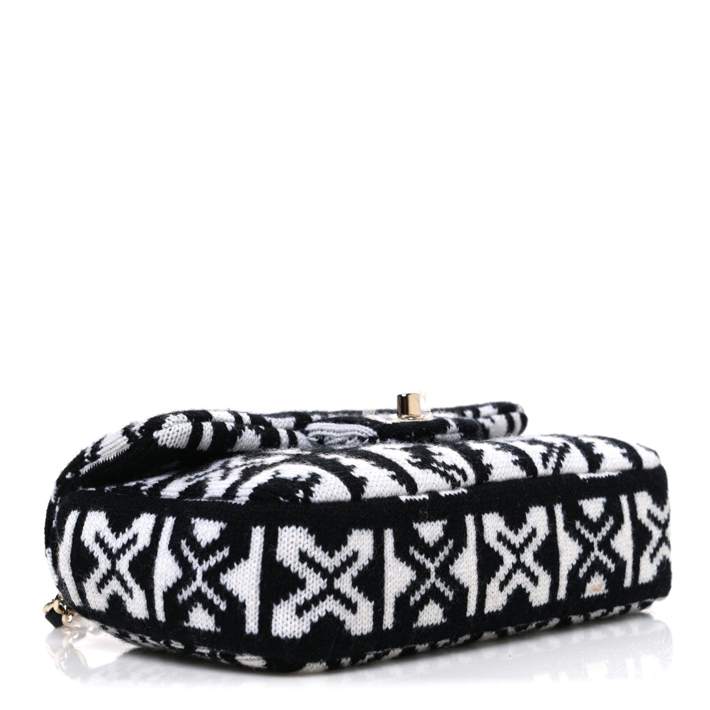Cashmere Knit Coco Neige Flap Black White
