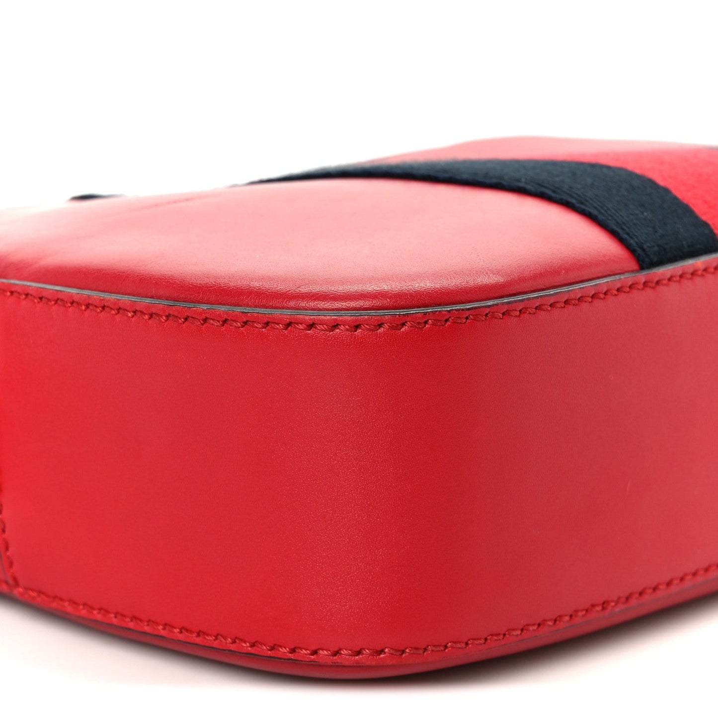 Calfskin Web Small Webby Bee Shoulder Bag Red