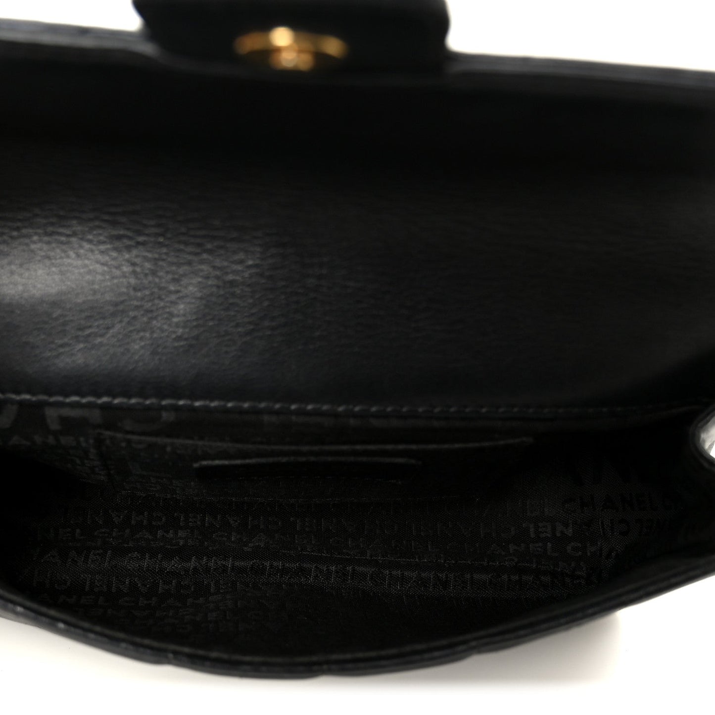 Lambskin Quilted Mini Chocolate Bar Flap Black