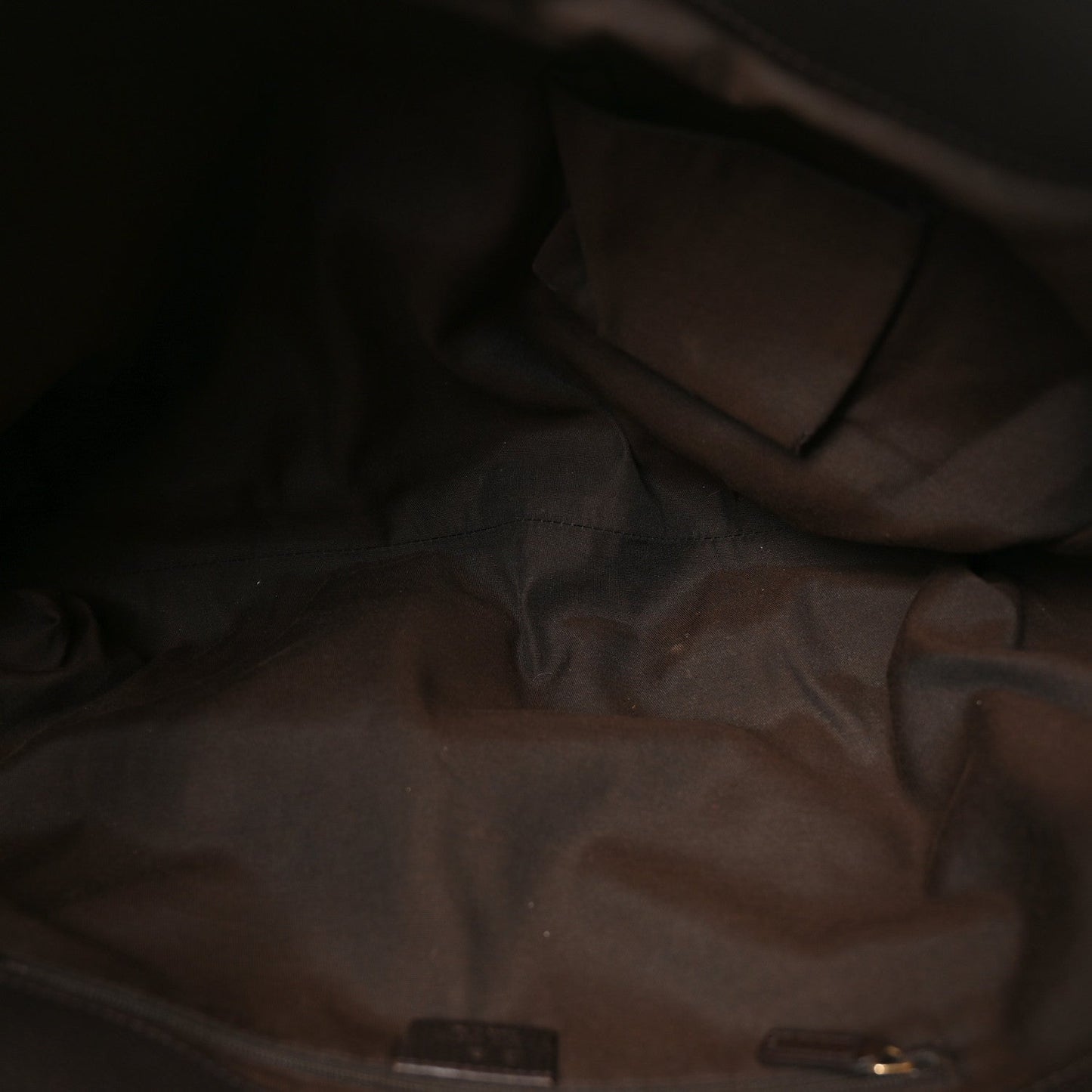 Crystal Monogram Large D Gold Ring Tote Dark Brown