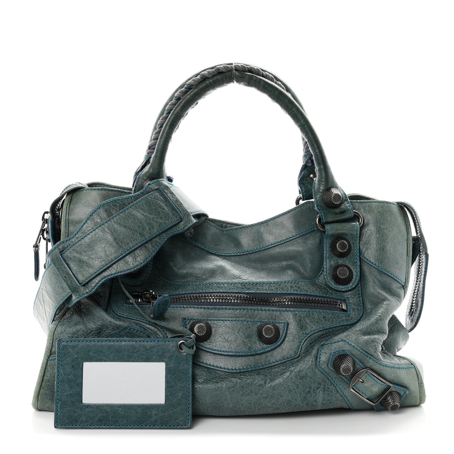 Chevre Giant 21 Silver Hardware City Neiman Marcus LE Bleu