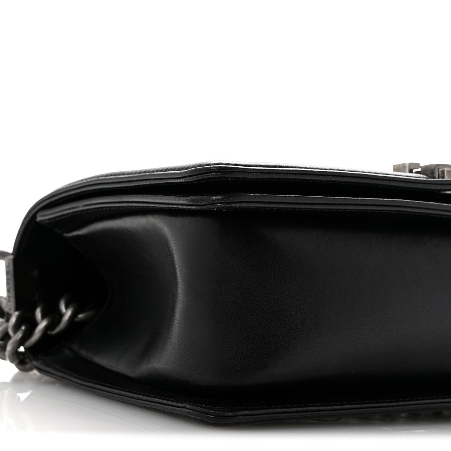 Lambskin Quilted Medium Boy Flap Black