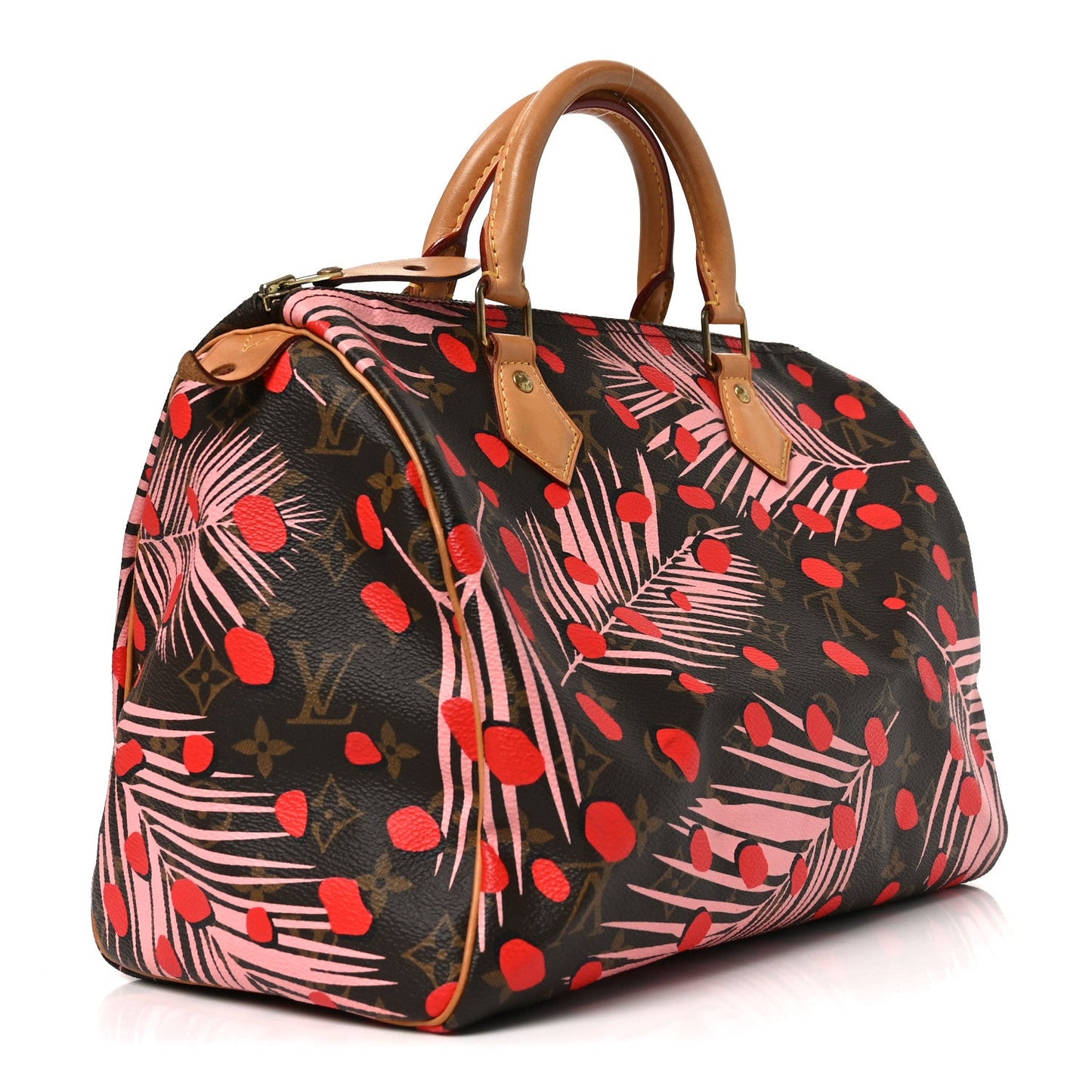 Monogram Jungle Dots Speedy 30 Sugar Pink Poppy