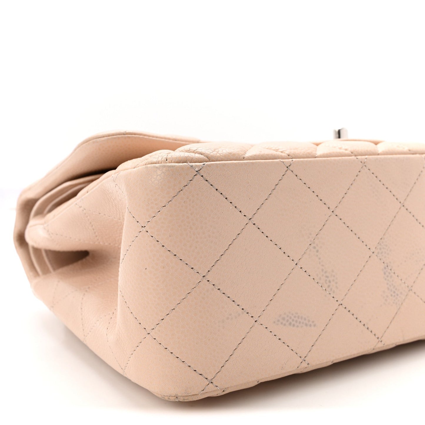 Caviar Quilted Jumbo Double Flap Light Pink