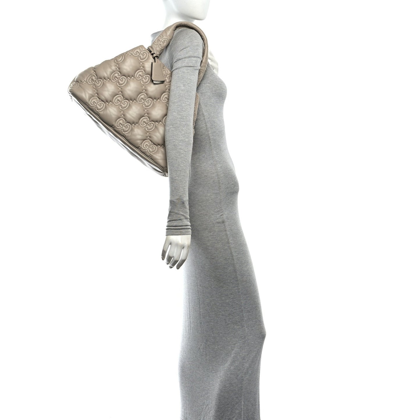 Calfskin GG Matelasse Large Tote Beige